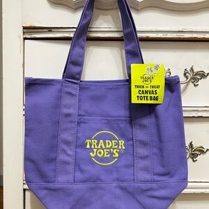 Trader Joe's Purple Halloween Mini Tote Bag